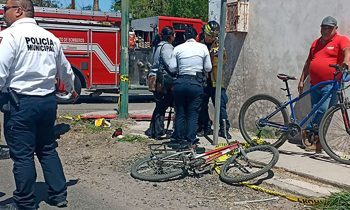 Grave ciclista tras choque