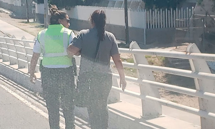 Persuaden a mujer de no saltar de puente; Agentes municipales