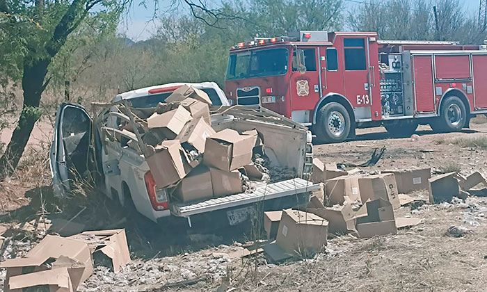 Protagoniza volcamiento en la salida sur de la ciudad