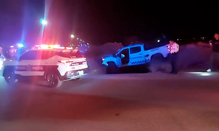 Causan accidente agentes de la GN en la colonia Las Quintas