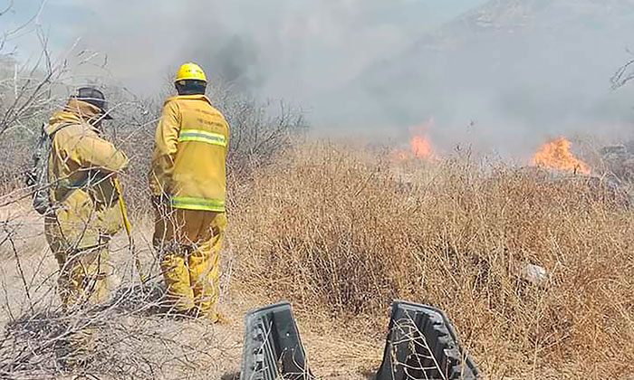 Se incendia predio en el sector Ranchitos de San Carlos