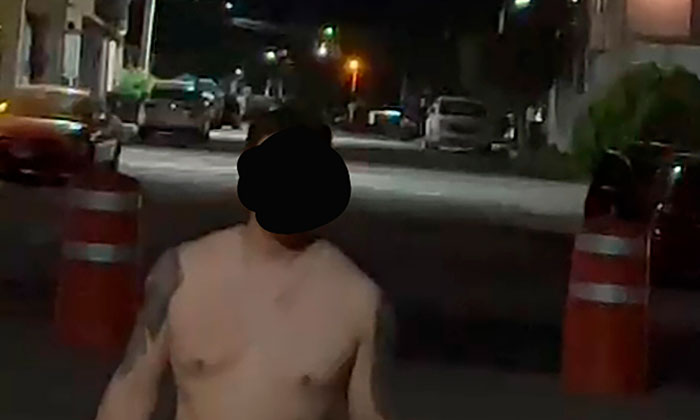 Hombre desnudo agrede a automovilistas y personas en Guaymas norte