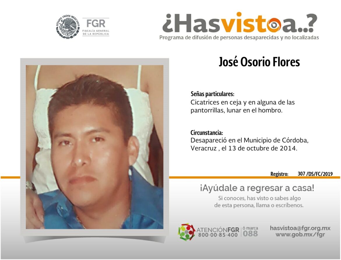 ¿Has visto a: José Osorio Flores?