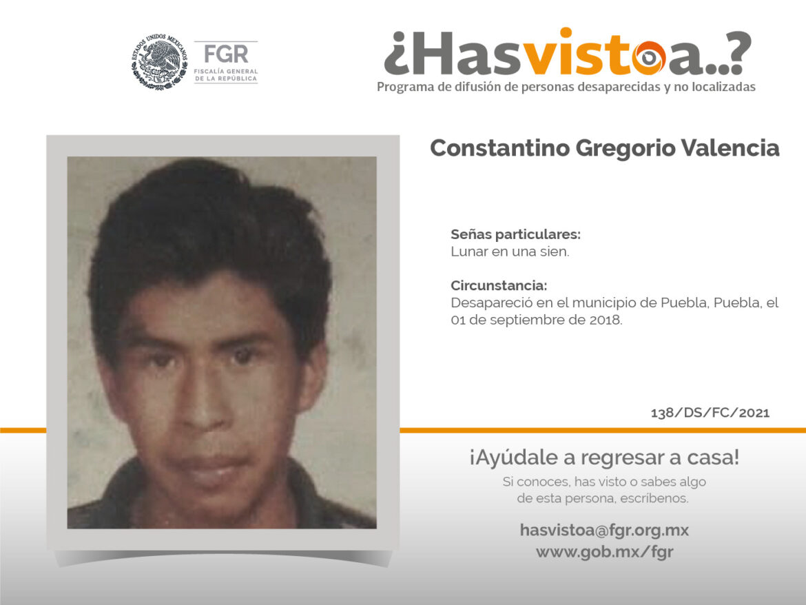 ¿Has visto a Constantino Gregorio Valencia?