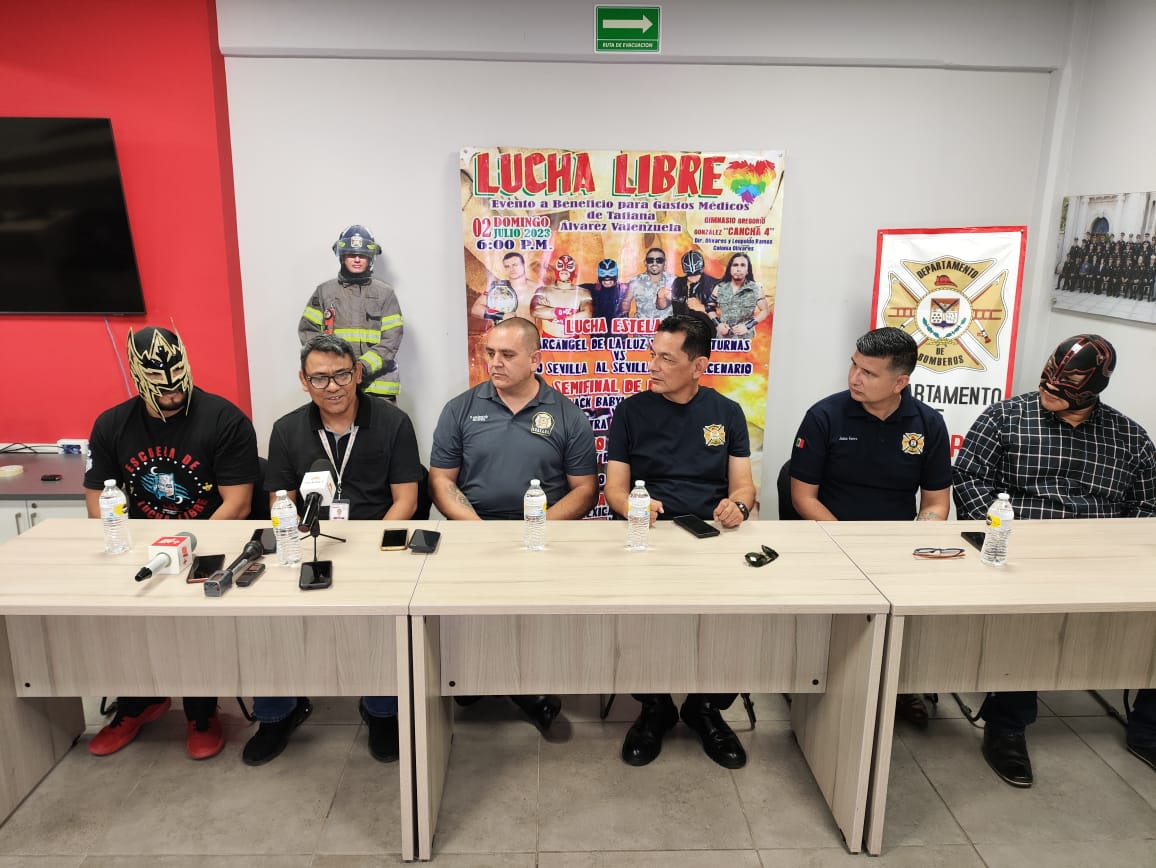 Bomberos de Hermosillo invitan a función de Lucha Libre con Causa; en apoyo a gastos médicos de esposa de bombero