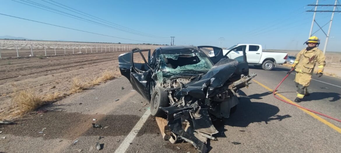 Choque por alcance, en Carretera 100, deja cuatro lesionados