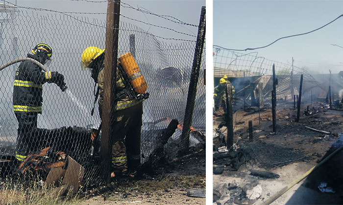 Arrasa incendio con dos viviendas en la invasión Guayacán