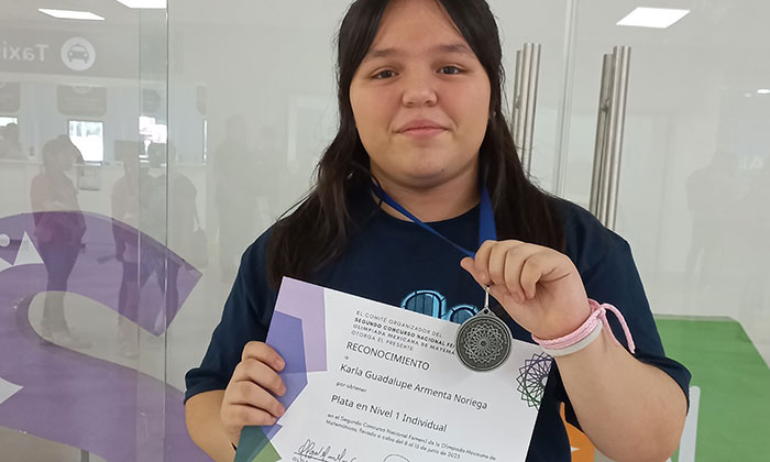 Gana alumna de Cobach medalla de plata en Nacional en Concurso Nacional Femenil de Matemáticas