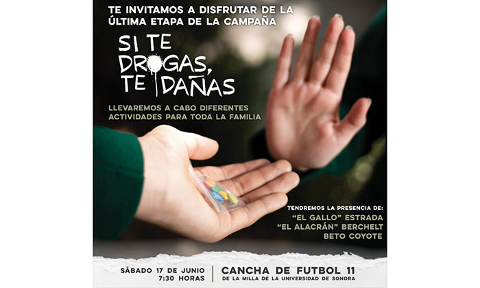 Se suma Sonora a campaña contra uso de drogas; Convocada por la SEP