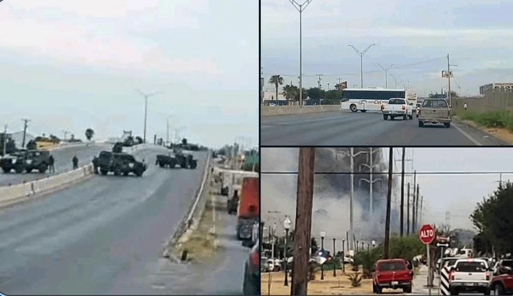 Reportes de balaceras y bloqueos en Nuevo Laredo, Tamaulipas.