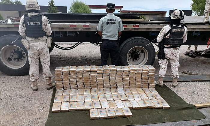 Aseguran 200 paquetes de cocaína; Guardia Nacional y Ejército Mexicano