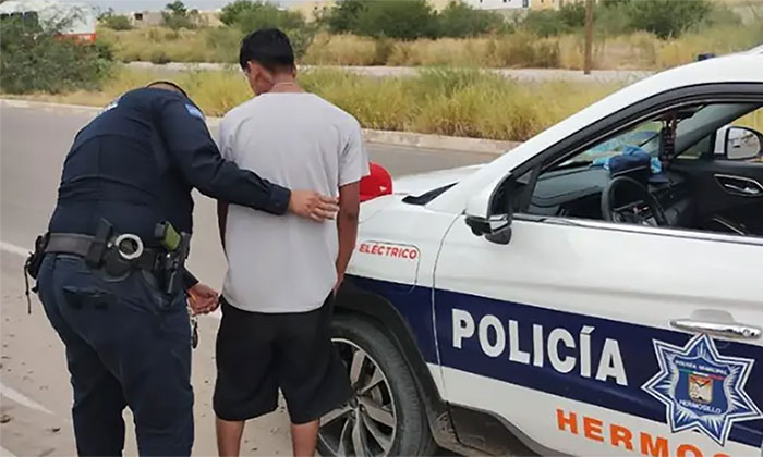 Ejecutan orden de aprehensión a machetero; Policías Municipales