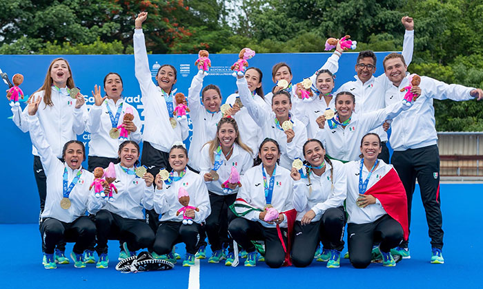 Obtienen presea de oro en JCC 2023; Jugadores sonorenses de Hockey