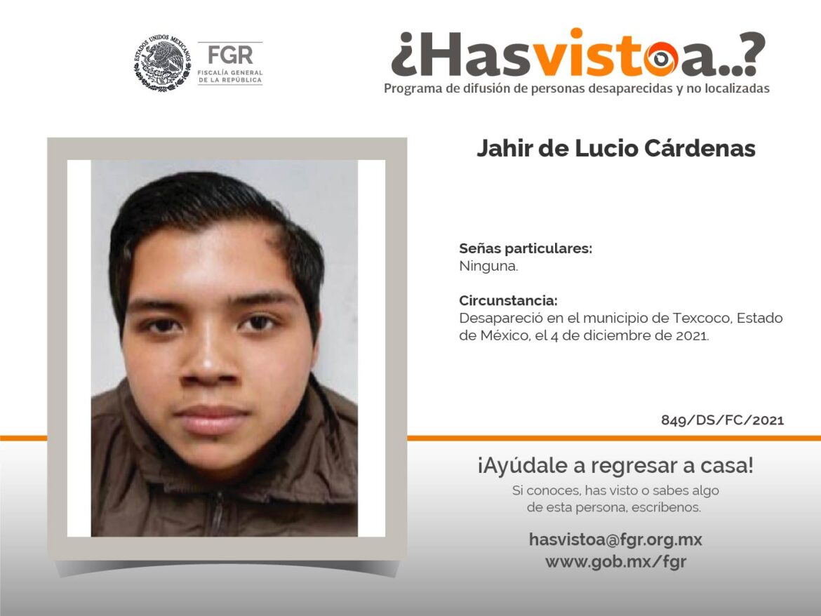 ¿Has visto a: Jahir de Lucio Cardenas?