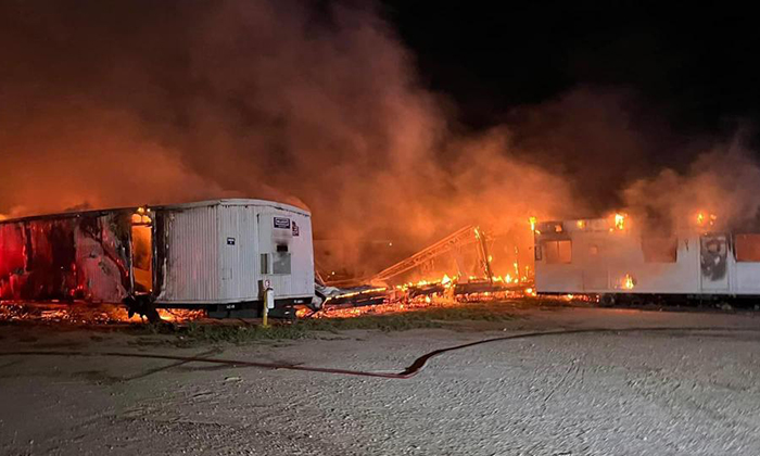 Arrasa fuego con casas móviles en el Parque Industrial LUVA