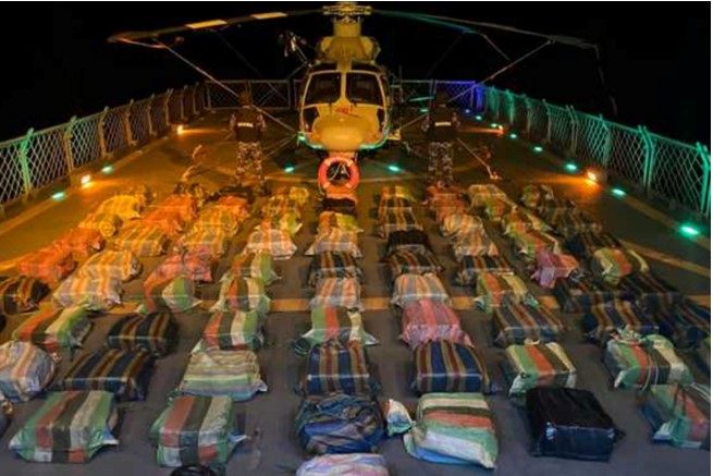Marina asegura 4 mil 400 kilogramos de cocaína frente a costas del Pacífico mexicano