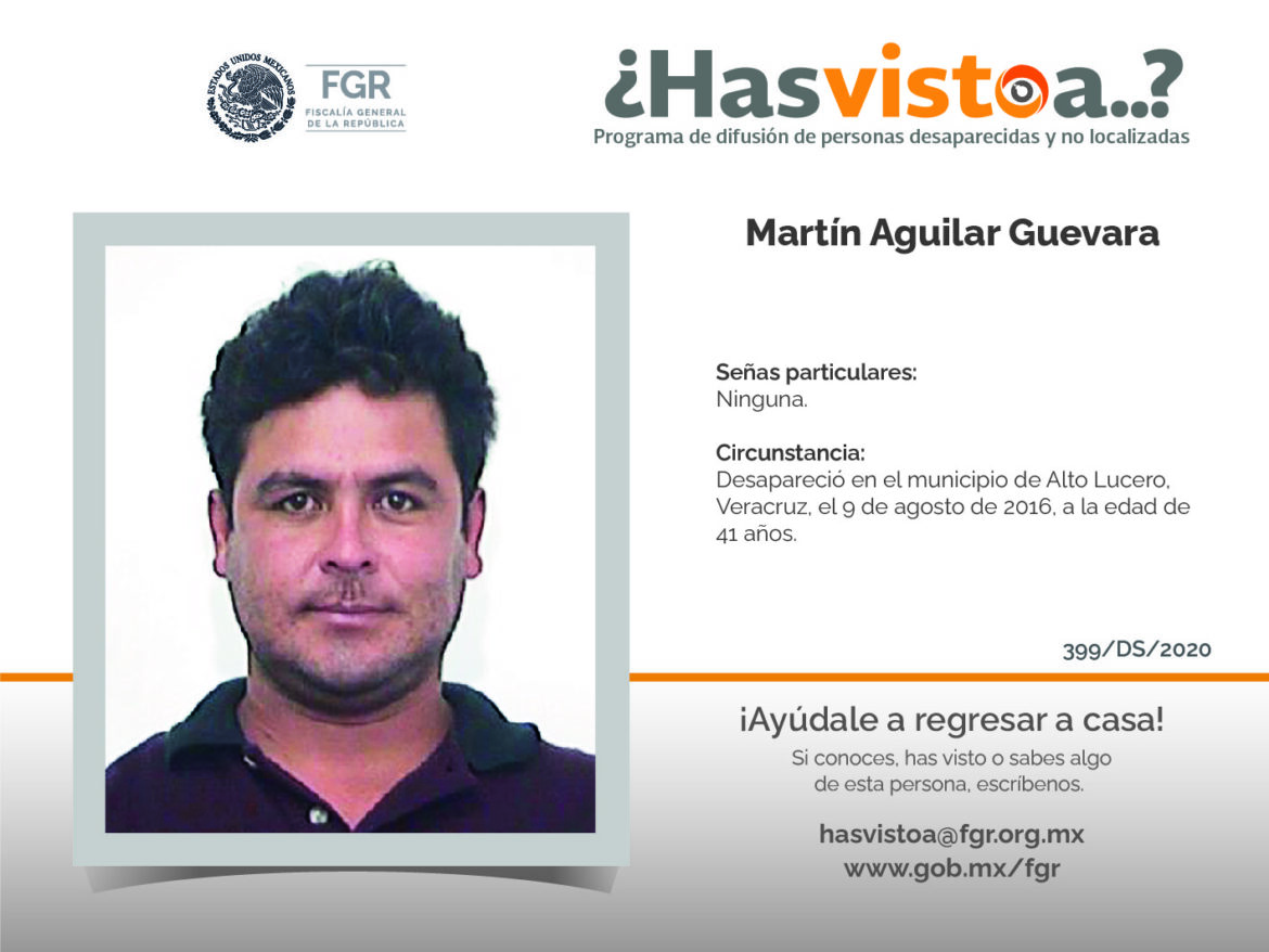 ¿Has visto a: Martin Aguilar Guevara?
