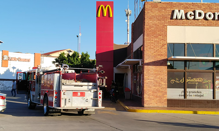 Registran conato de incendio en restaurante en Guaymas