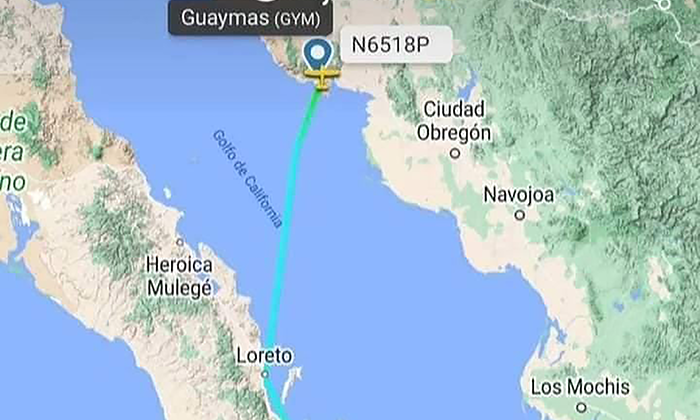 Buscan a avioneta desaparecida en el Mar de Cortés