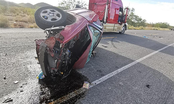 Muere hombre en choque en la carretera Caborca-Sonoyta