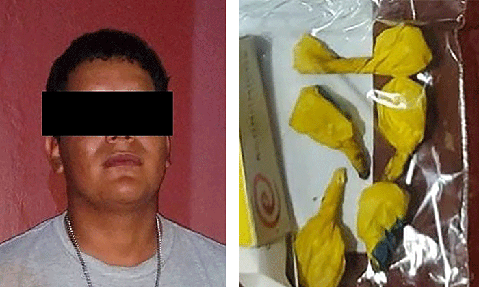 Sorprenden a joven con droga crystal en la colonia Coloso Bajo