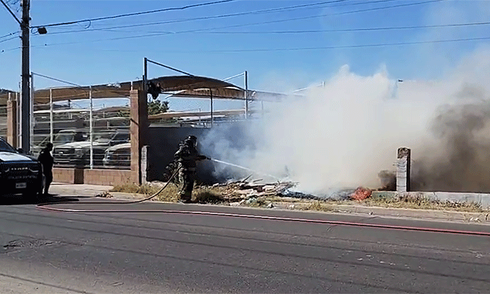 Sofocan incendio que aparentemente fue provocado en la colonia Palo Verde