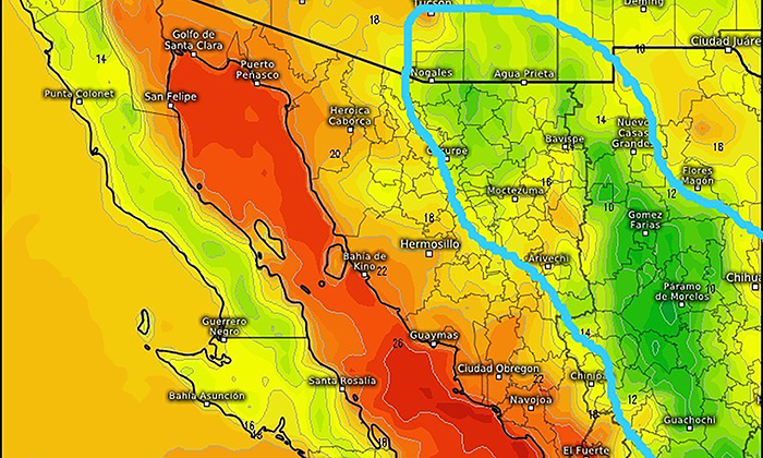 Pronostican ligero descenso de temperatura en varios municipios de Sonora