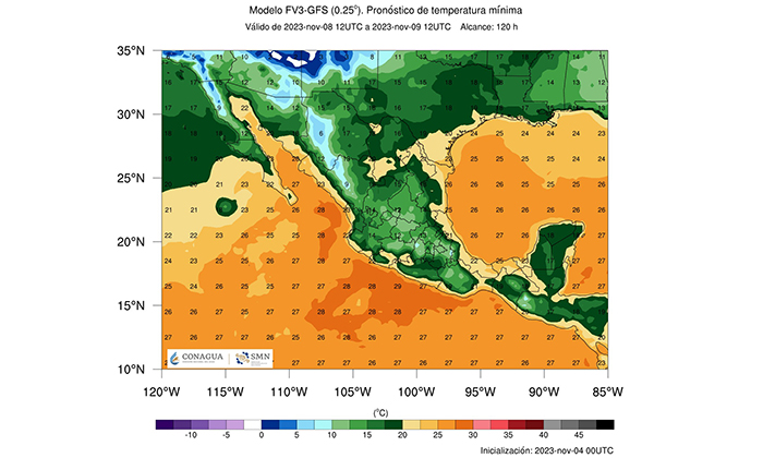 Advierten por descenso de temperatura en gran parte del estado