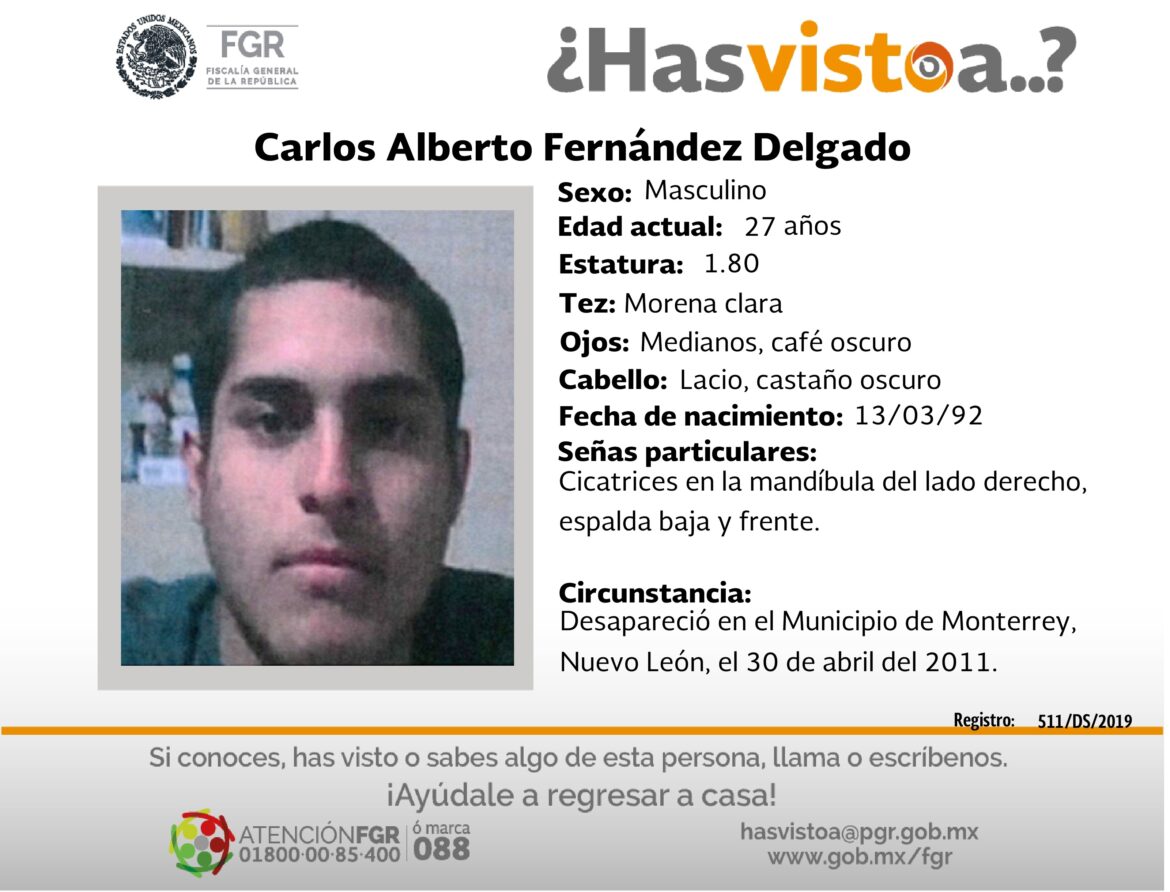 ¿Has visto a: Carlos Alberto Fernández Delgado?