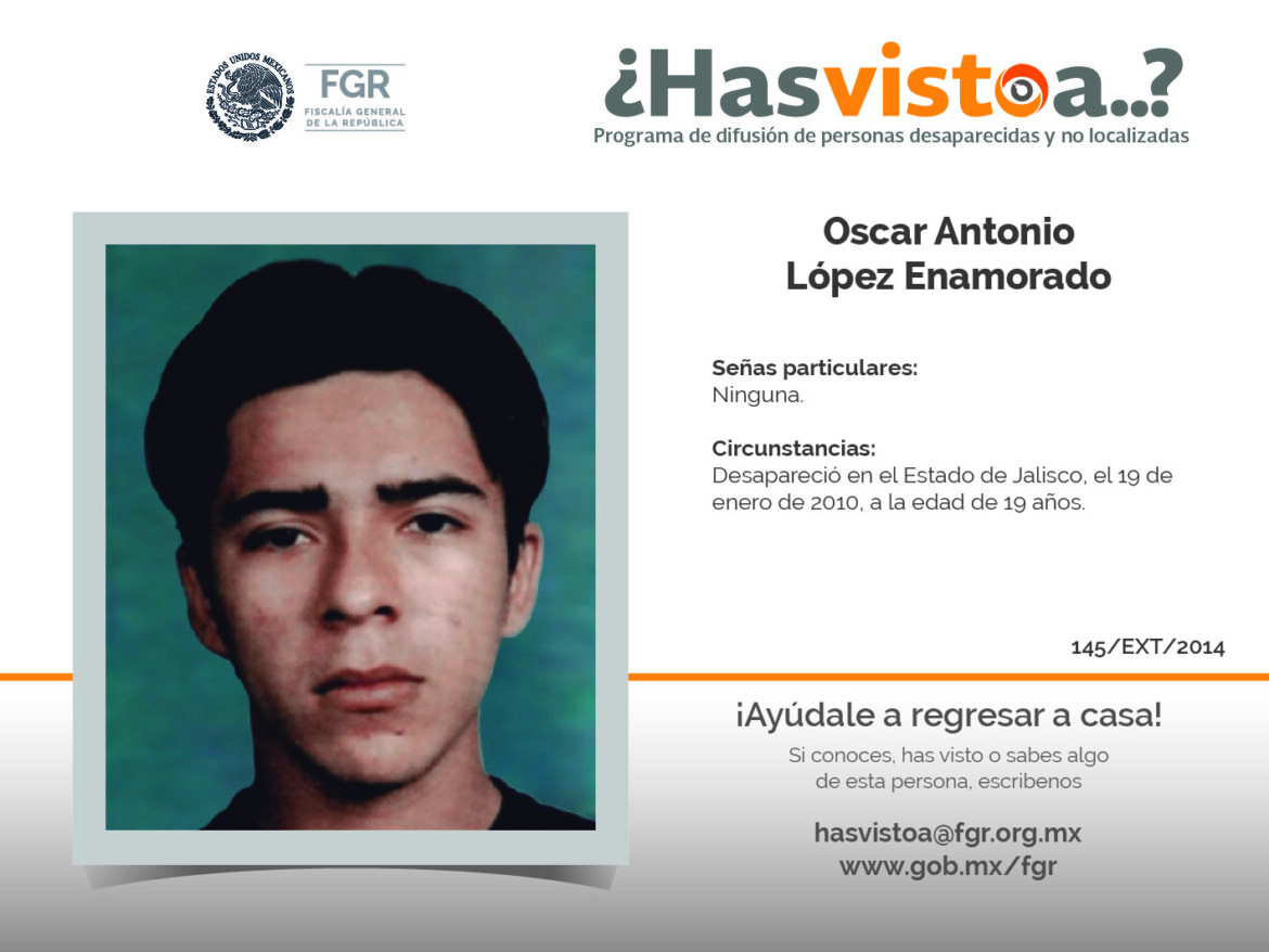 ¿Has visto a: Oscar Antonio López Enamorado?