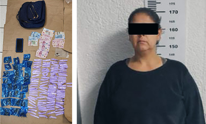 Arrestan a mujer con 142 envoltorios de droga durante cateo en El Chaparral