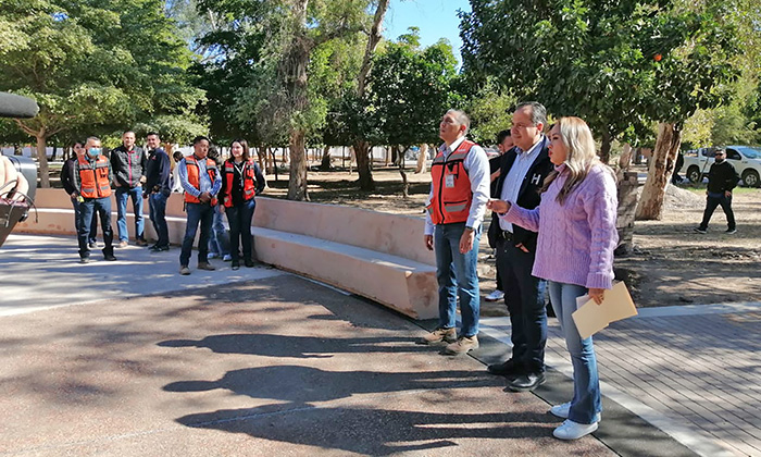 Avanza rehabilitación del Parque Madero; Supervisa trabajos Toño Astiazarán