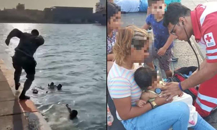 Rescatan a bebé que cayó al mar en Malecón en Veracruz