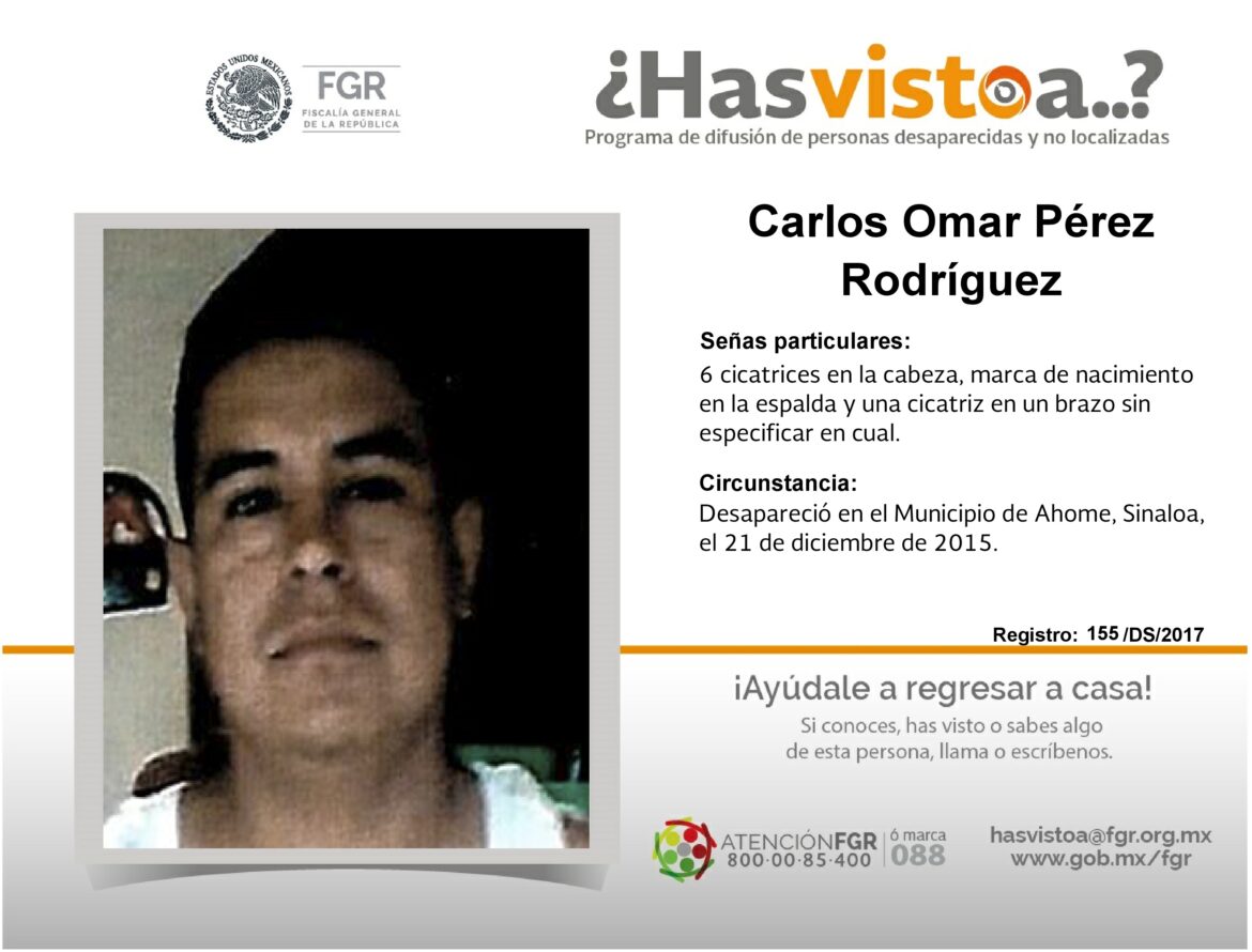 ¿Has visto a: Carlos Omar Pérez Rodriguez?