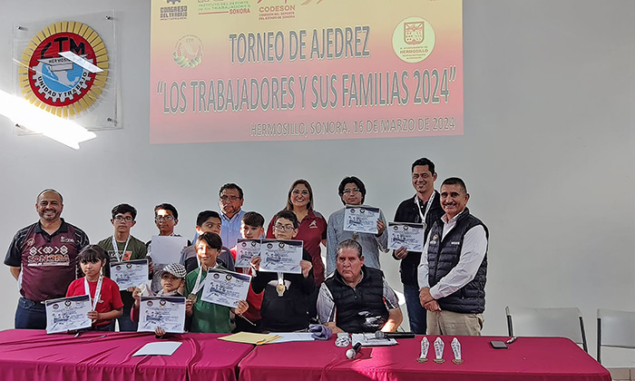 Realizan torneo estatal de Ajedrez organizado por el Indet Sonora