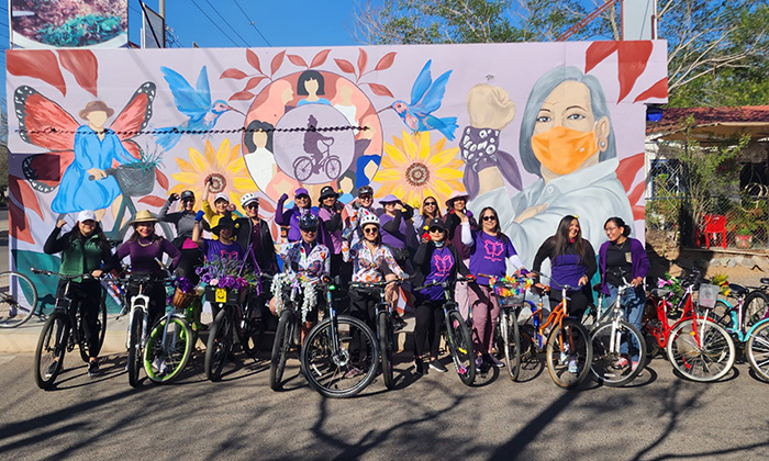 Realizan rodada para incentivar uso de bicicleta; El colectivo Mujeres en Bici Hmo
