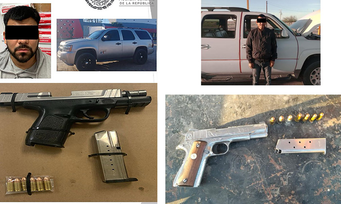 Detienen a dos personas con armas de fuego en San Luis Río Colorado