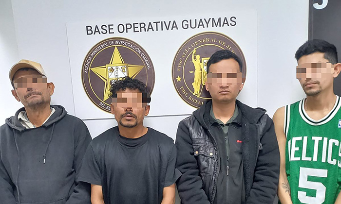 Capturan a cuatro por homicidio en Guaymas