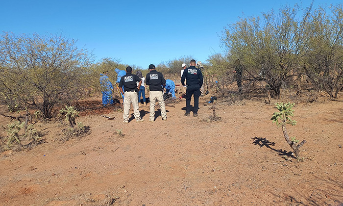 Localizan colectivos de búsqueda restos humanos en el valle de Guaymas