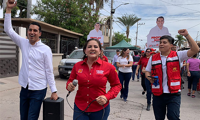Pide Celida López respaldar la Cuarta Transformación durante visita a Guaymas