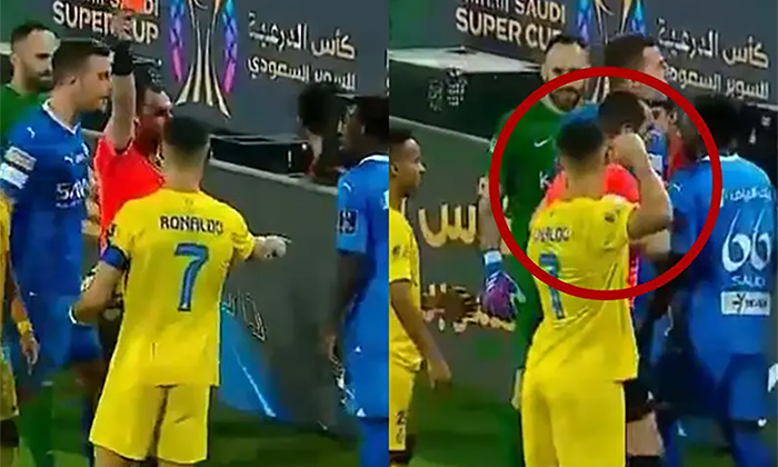 Expulsan a Cristiano Ronaldo y amaga a árbitro en la semifinal de la Supercopa de Arabia Saudita