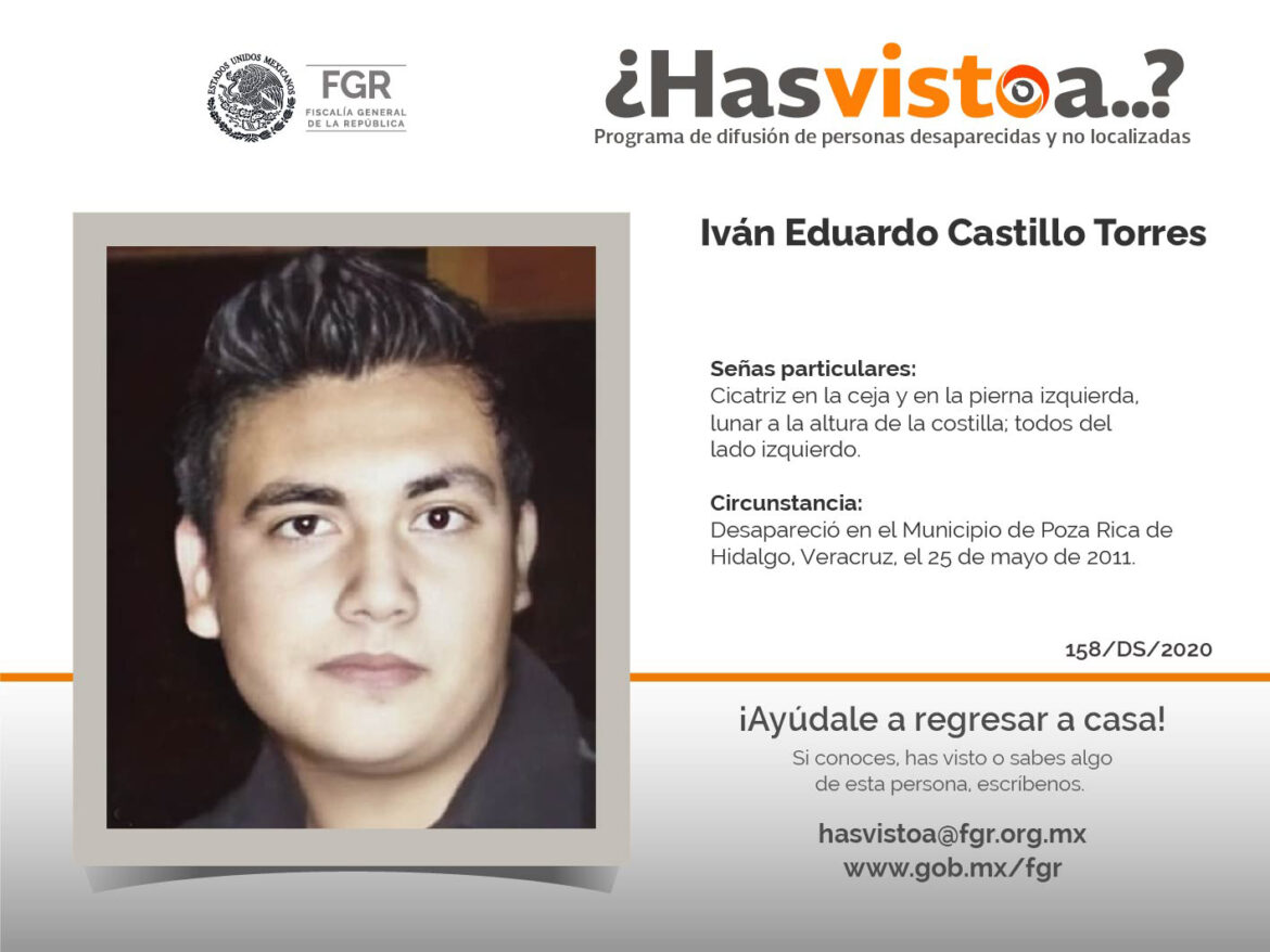 ¿Has visto a Iván Eduardo Castillo Torres?