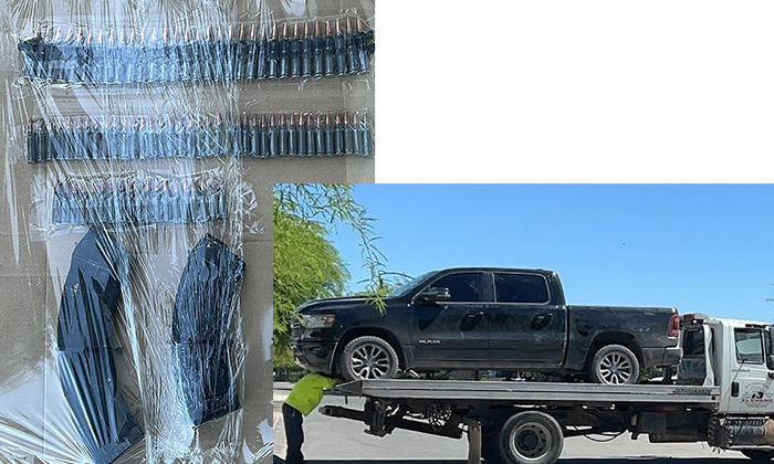 Aseguran auto abandonado con armas en Nogales