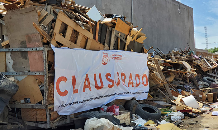 Clausura predio usado como basurero clandestino; Ayuntamiento de Hermosillo