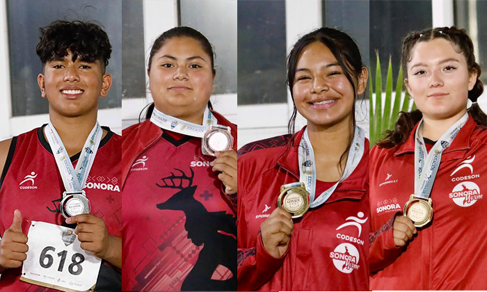 Acopia Sonora cinco medallas en atletismo en los Nacionales Conade