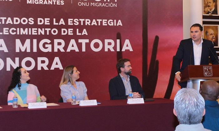 Buscan Gobierno de Sonora y autoridades de la ONU fortalecer atención migratoria