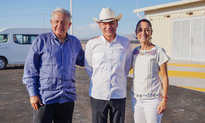 Llegan a Sonora AMLO y Sheinbaum