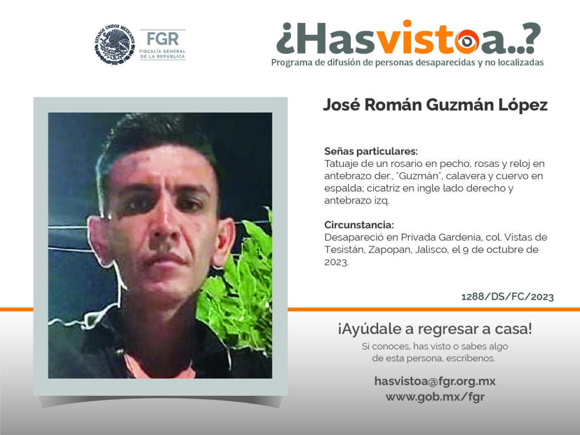 ¿Has visto a: José Román Guzmán López?