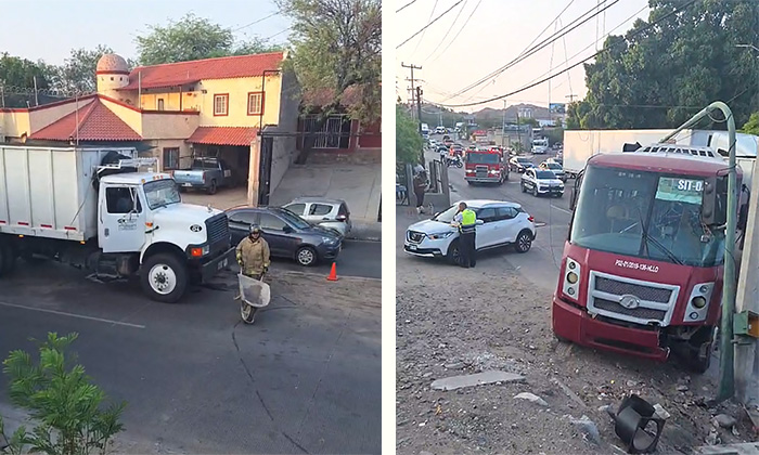 Protagonizan triple colisión en la colonia El Ranchito