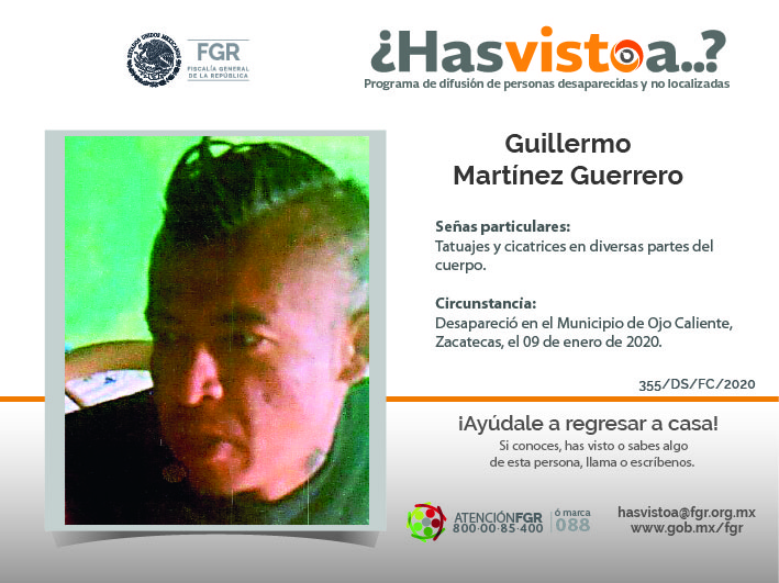 ¿Has visto a: Guillermo Martinez Guerrero?